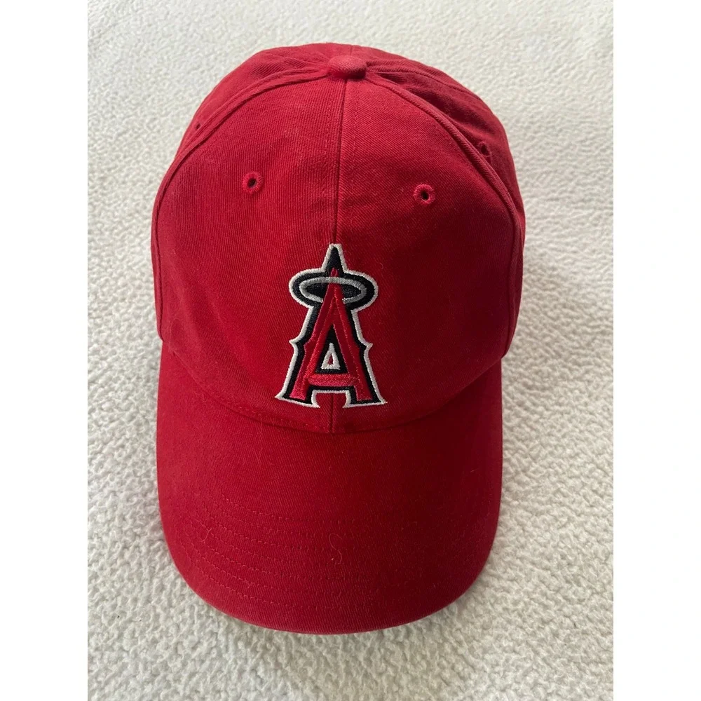 '47 Brand Kids Youth Baseball Hat Red‎ Los Angeles Angels MLB Adjustable Cap